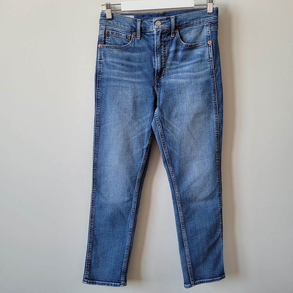 GAP Vintage Slim High Rise Blue Denim Jeans Size 6